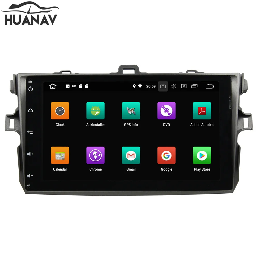 Top Car GPS Navigation No CD DVD Player For TOYOTA COROLLA 2006-2011 stereo in dash multimedia 2 din radio Android 8.0 tape recorder 1