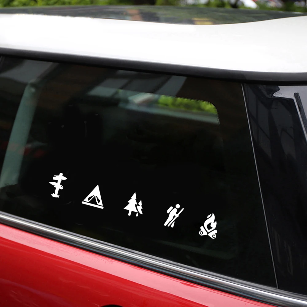 Car and Auto Decal Camping Icons Sticker Cute And Interesting Fashion Sticker Decals Rear Window Car Sticker1512cm  (6)
