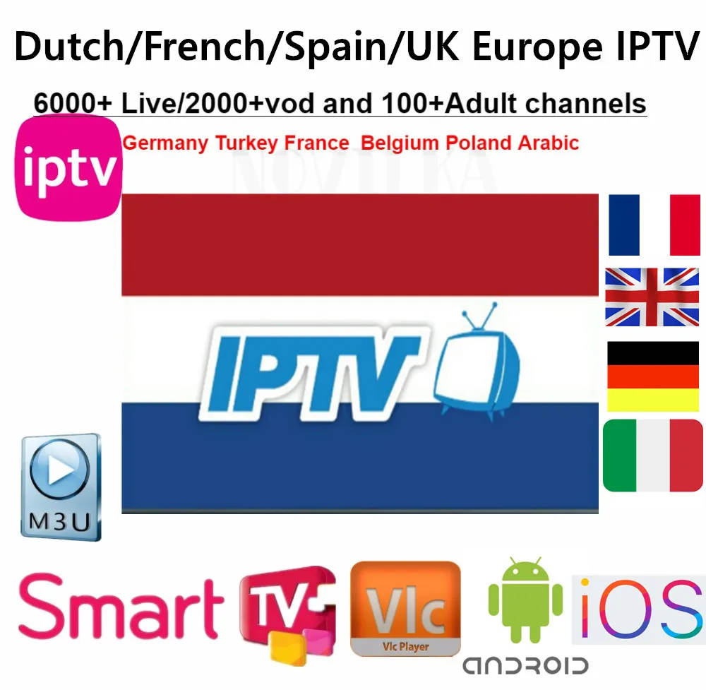 

Dutch IPTV Subscription Rocksat France UK German Arabic Netherlands Sweden French Poland Portugal Smart TV IPTV M3U 6000 Live