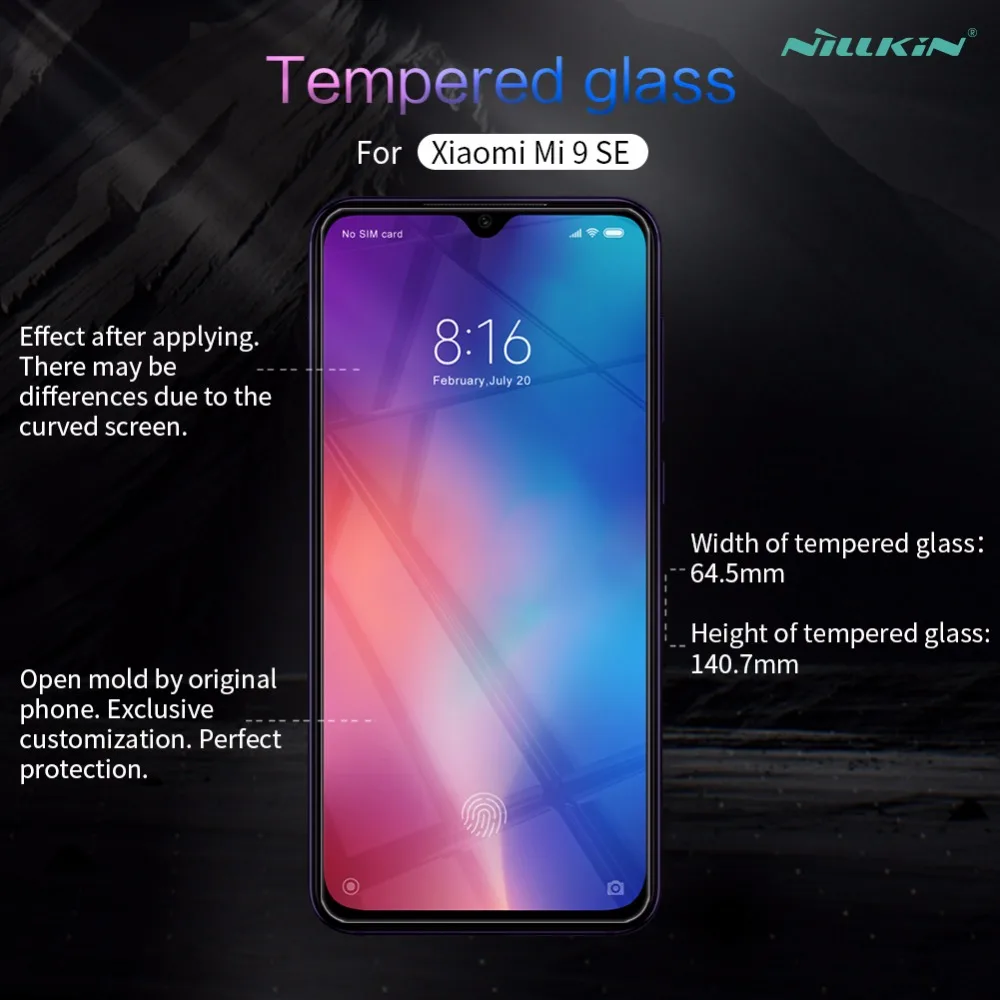 Для Xiaomi Mi 9 SE Закаленное стекло протектор экрана NILLKIN Amazing H нанометр Анти-взрыв прозрачное защитное стекло