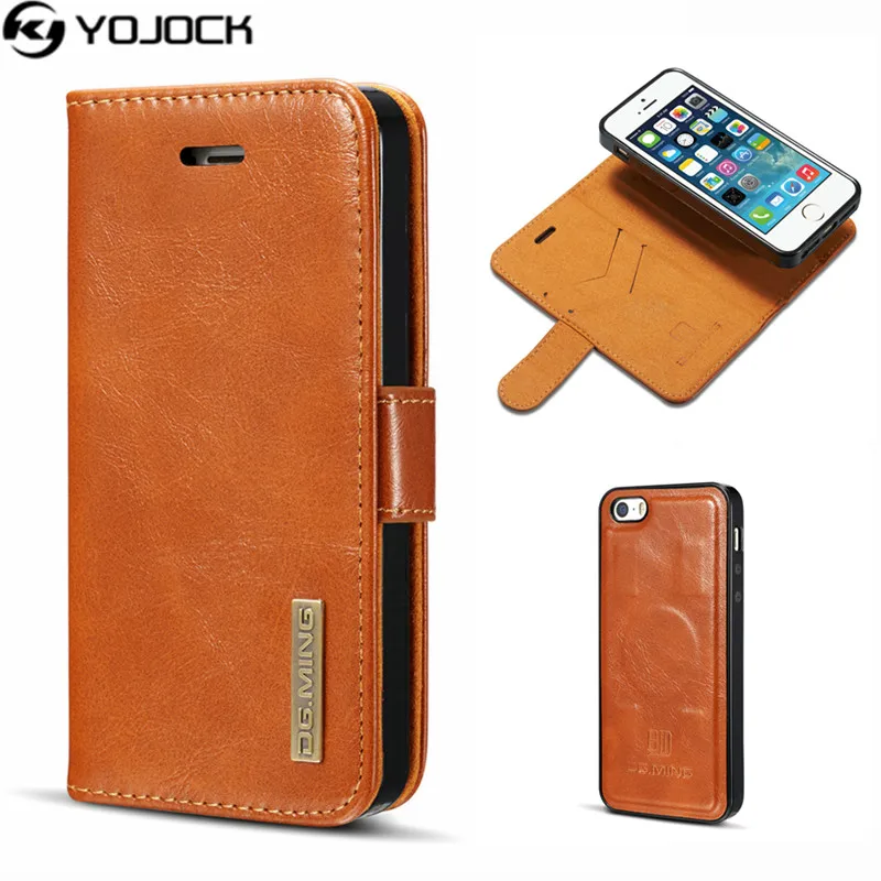 2 in 1 Wallet Leather Case for iPhone 6 Plus Detachable DG.Ming Genuine Flip Magnetic Card Business For 6+ | Мобильные телефоны и