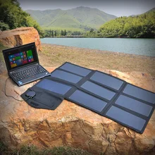 Foldable Portable Solar Phone Charger 60W Solar Laptop Charger for iPhone iPad MacBook Samsung Dell HP Acer 12V Car Battery