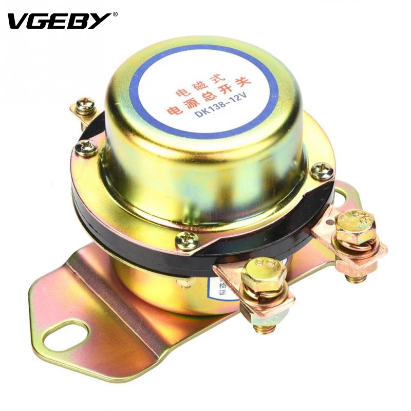 

DC 12V Car Auto Battery Switch Electromagnetic Disconnector Automobile Power Master Switch Aluminum alloy Universal