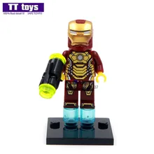 50 шт. 005 Железный человек Мстители супер куклы-герои строительные блоки модели игрушки DIY собрать куклы