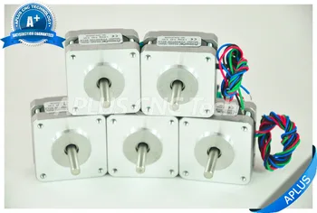

5 PCS NEMA 16 Stepper Motor, 19.8oz-in 26mm 0.6A, 1.8degree, 4wires