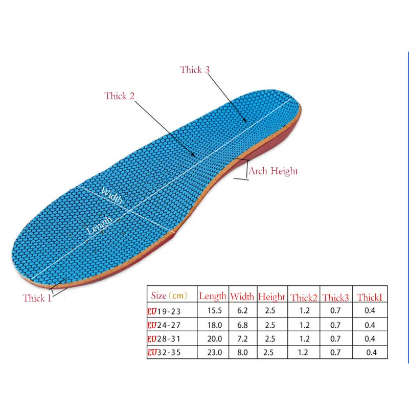 USHINE EU19-35 синий Sprot арки Поддержка спортивные дети X ноги стельки дети Стельки ортопедические детские стельки для кроссовок
