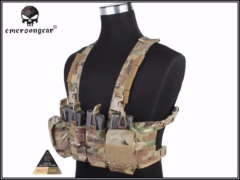 EmersonGear EASY Chest Rig Multicam Vest Airsoft Military Combat Gear EM7450 Multicam AOR 