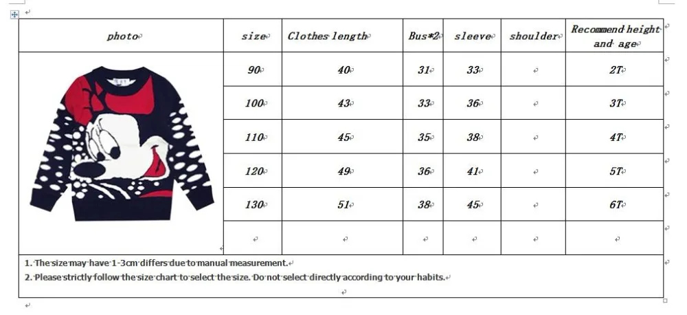 Для детей возрастом от 2 до 7 лет Новинка года, весенне-осенний Модный пуловер с рисунком Микки и Минни для маленьких девочек вязаные свитера Одежда для девочек, свитера