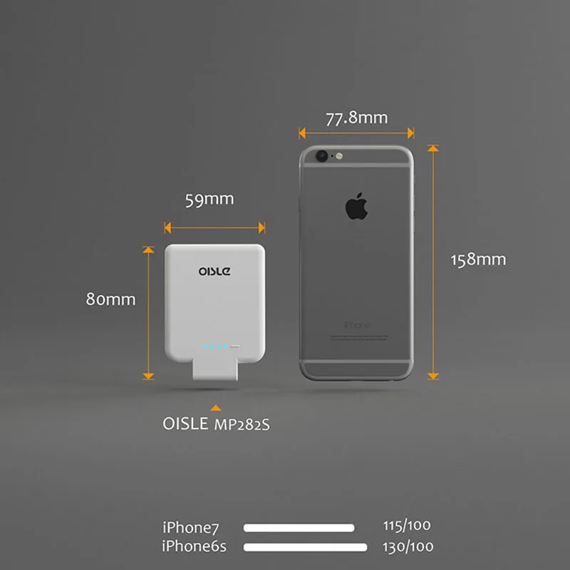 Портативное зарядное устройство для iPhone 5 6 7 8 x xs все серии 2800 mah Внешний контейнер