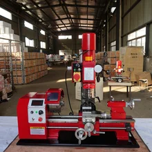 Mini Multi function bench lathe drill mill machine teaching lathe tool for home lathe milling machine