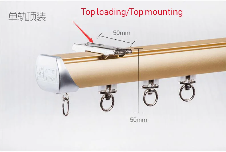 Гладкий и тихий сильный несущий Толстый алюминиевый карниз для штор немой рельс прямой рельс верхняя и боковая загрузка карниз