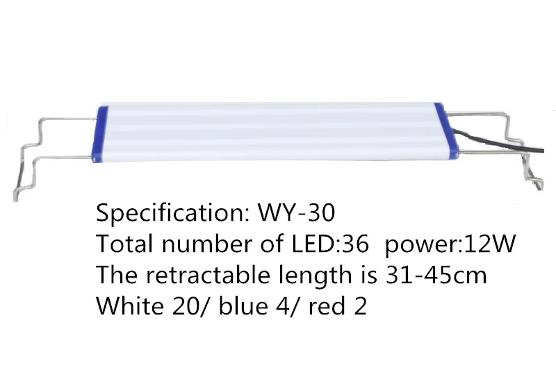 7 видов длины 20 40 60 см аквариум светодиодный светильник ing СВЕТОДИОДНЫЙ Аквариум Подводные лампы подходит для аквариума светильник - Цвет: WY-30