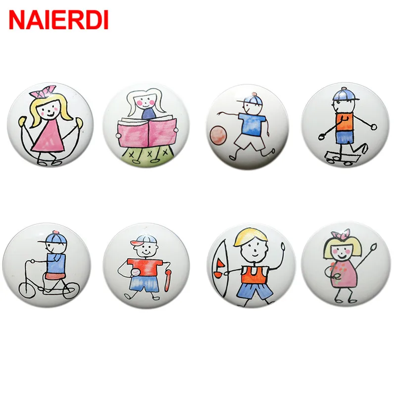 NAIERDI الأطفال غرفة السيراميك واحدة جولة خزانة مقبض المطبخ حديقة الباب مقبض مقبض كابينة الكرتون مقابض لقطع الأثاث NAIERDI الأطفال غرفة السيراميك واحدة جولة خزانة مقبض المطبخ حديقة الباب مقبض مقبض كابينة الكرتون مقابض لقطع الأثاث