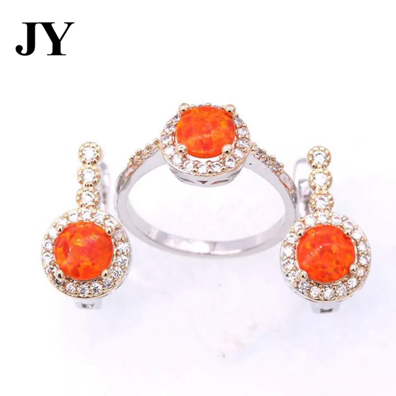 Aliexpress.com : Buy JY 2017Orange Color Fire Opal Jewelry