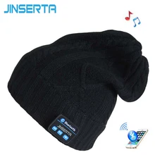 On sale JINSERTA Wireless Bluetooth Headphone Music Hat Smart Cap Headset Earphone Warm winter hat with Mic for Outdoor sport for phone