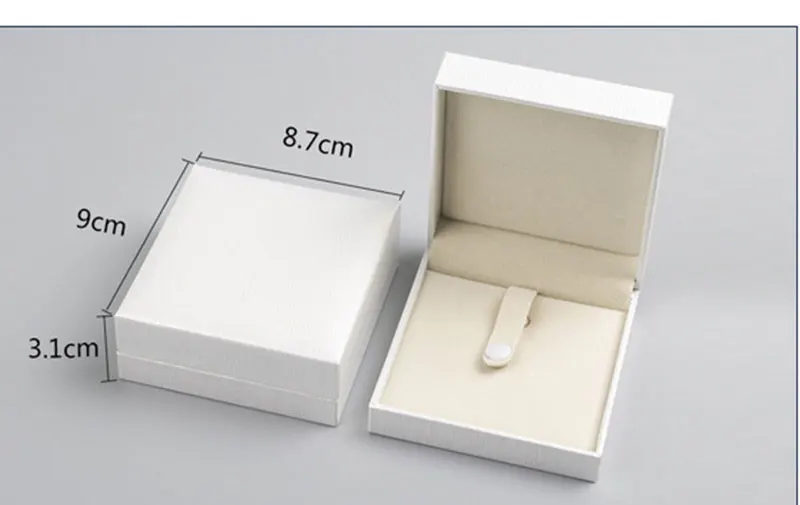 День Святого Валентина кольцо коробка белая высококачественная кожа ювелирные изделия Упаковка Кулон Серьги Браслет Коробки Подарочный пакет - Цвет: Bracelet  Box