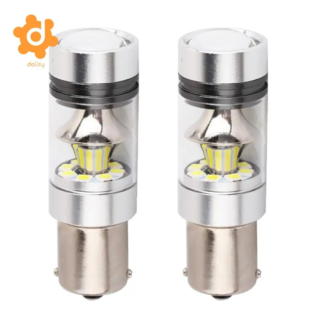 Baoblaze 2 Pieces Car 1156 BA15S 100W LED Lights Turn Signal Reverse Bulb 6000K White