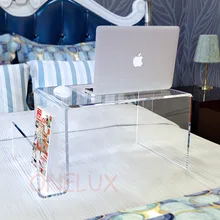 Waterall Lucite столик-поднос для кровати, акриловая подставка для ноутбука с дополнительной журнальной стойкой-для использования в кровати