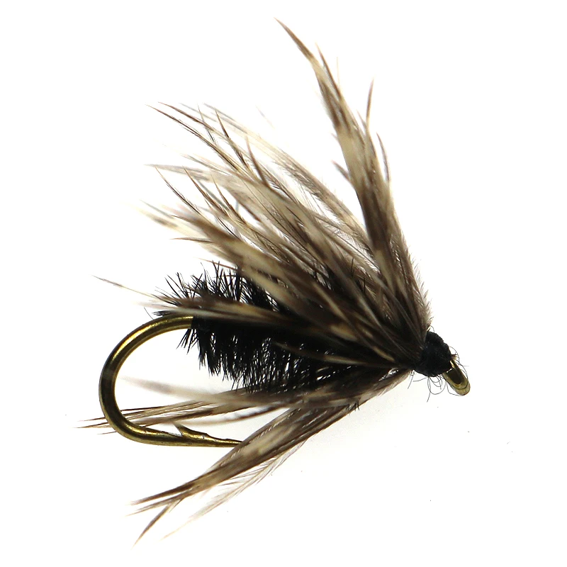 

8PCS Fly Tying Soft Hackle Dry Flies Trout Fly Fishing Lures #12