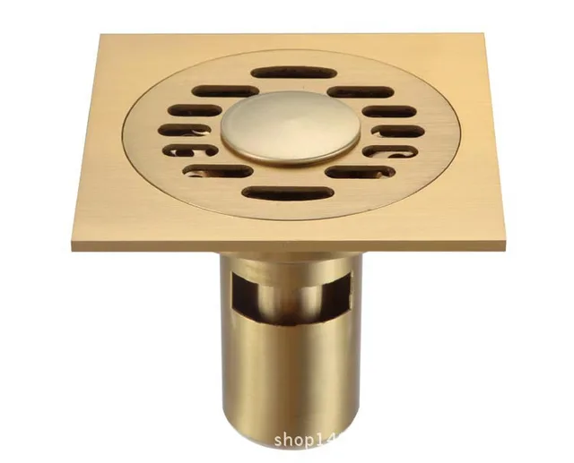 Drain Straight Double Deep Water Seal Floor Drain Brass Bathroom