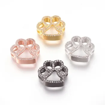 

PandaHall 10pc 15x16.5x4.5mm Brass Micro Pave Cubic Zirconia CZ Stone Slide Charms Beads Long-Lasting Jewelry Watch Wrist Band