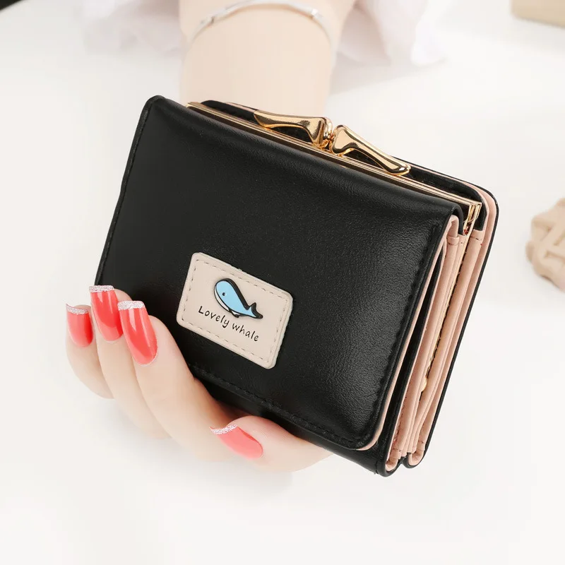 

DUDINI Brand New Arrival Fashion Women Wallet Small Wallets Short Design Simple Cute Coin Purse Three Fold Multi-function Purse