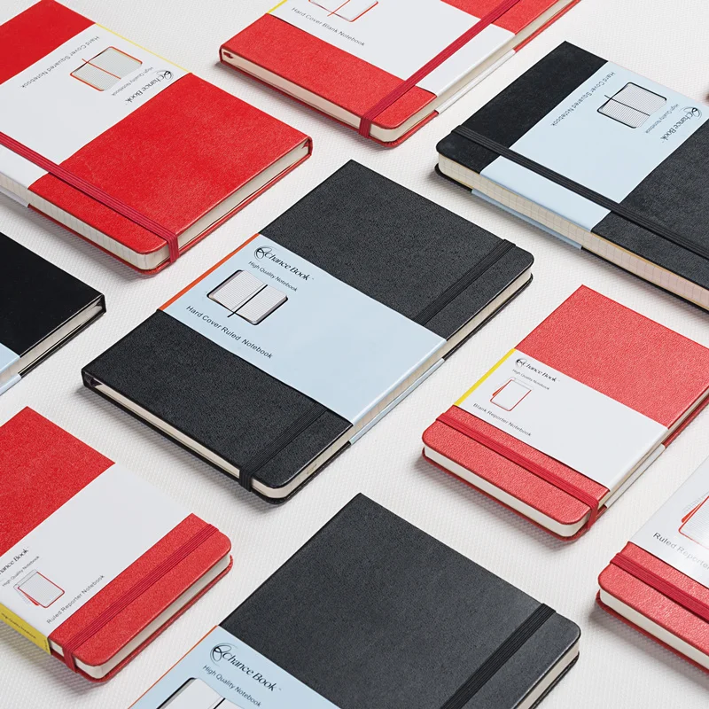 Vintage hardcover business notebook,classic bandage fitted multi