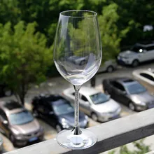 Свинец хрустальные свадебные Набор стаканов 2 с серебряной фольгой в стволовых