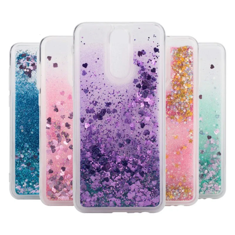 

Liquid Bling Glitter Quicksand Case For Huawei Y5 Y6 Y7 Prime 2018 Soft TPU Cover For Y9 2019 Coque P9 Lite Mini / Y6 Pro 2017
