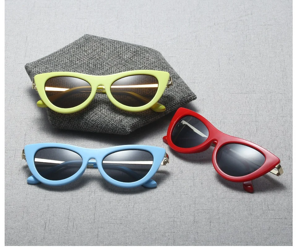 Роскошные винтажные женские солнцезащитные очки "кошачий глаз", черные, белые, кошачий глаз, солнцезащитные очки для женщин, Ретро стиль 90 s, трендовые маленькие узкие солнцезащитные очки
