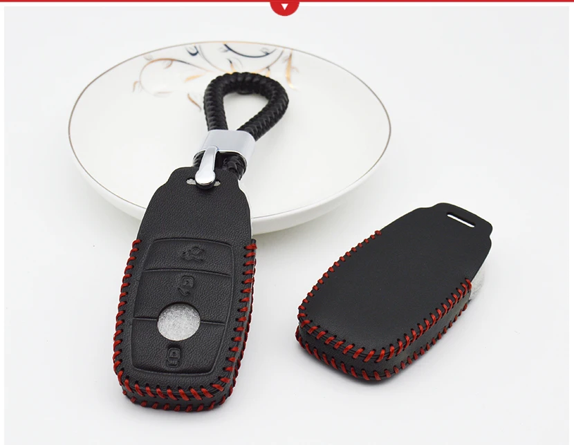 For Mercedes Benz A C E Class W213 E200 E260 E300 E320 W205 W177 E43 E400 W205 W222 A205 A217 Maybach Leather Car Key Cover Case