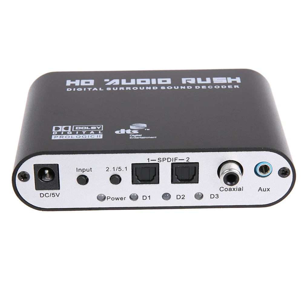 

5.1 CH Digital Audio Decoder SPDIF Coaxial DTS AC3 DTS/AC-3 to 5.1 Analog Decoder Converter Adapter With USB Power Cable
