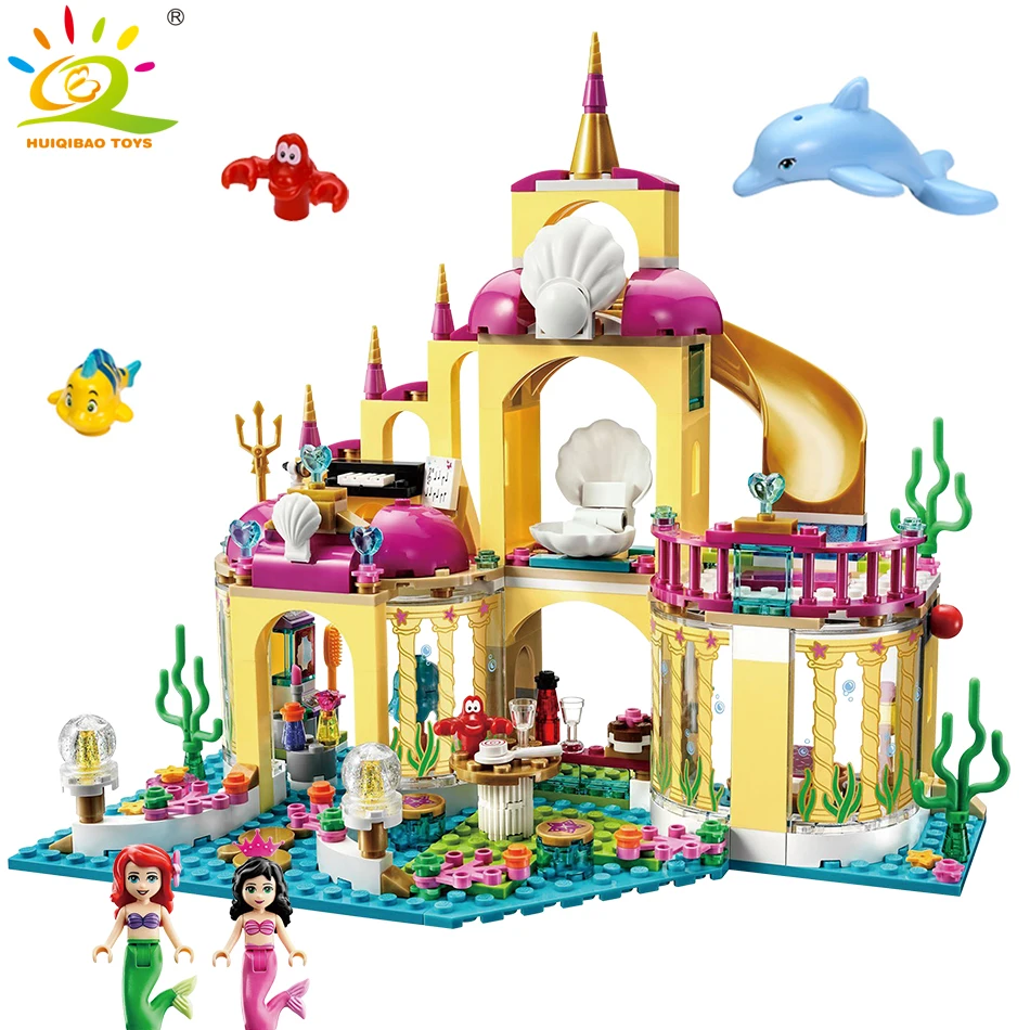 

Undersea Palace Magical Ice Princess Girl Model Building Bricks Blocks Compatible Friends Doll Figures Children Toys