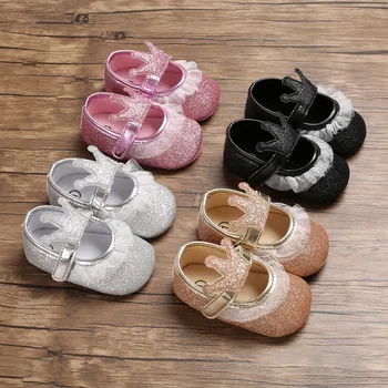 

New lace crown shallow mouth princess shoes baby toddler shoes baby girls shoes