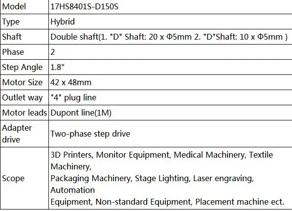 1 шт Nema 17 шаговый двигатель 48 мм 42bygh 2A 4-вывод (17HS4801) Мотор 1 m Кабель для 3D-принтеры ЧПУ двигателя