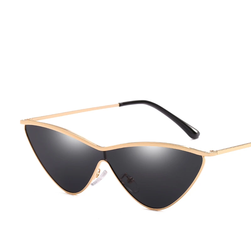 

Fashion Cat Eye Sunglasses Women Brand Design Retro Triangle Metal Border Gradient Color Sexy Cute Siamese Lens Glasses UV400