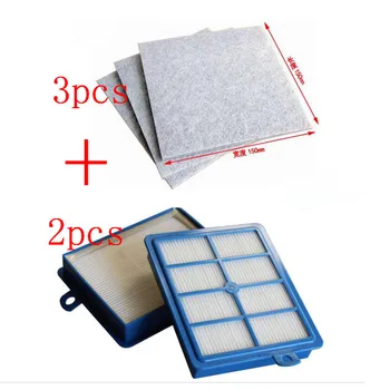 

2PCS Hepa Filter H12 H13+3 PCS Motor cotton filter for Philips Electrolux Vacuum Cleaner replacement parts