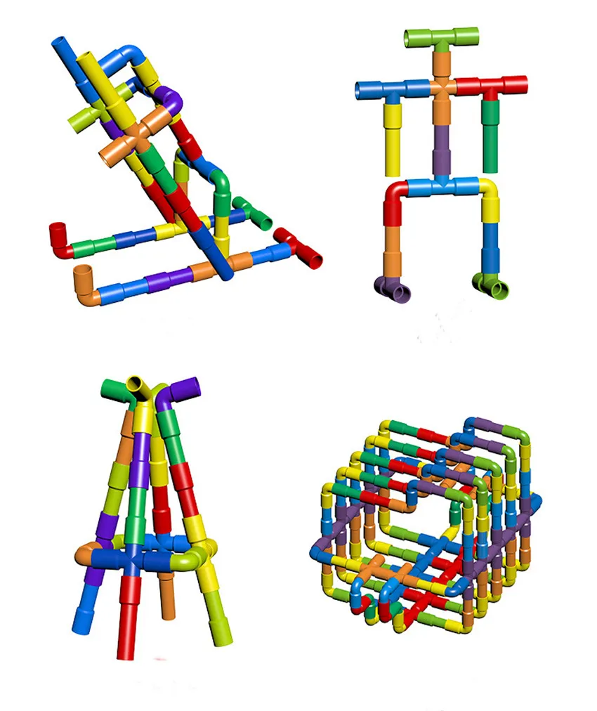 WAN MU XIN 72-306 шт водяные трубы строительные блоки DIY сборка туннель из труб кубики для игр Игрушки