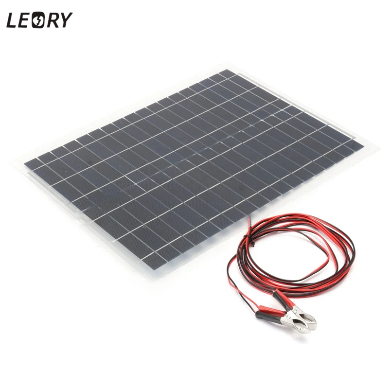 Leory ШИМ 12 В/24 В 10/20/30A Солнечный Контроллер Dual USB ЖК-дисплей Дисплей Панели солнечные зарядки регулятор