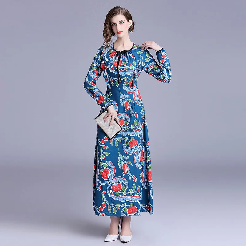 Платье для подиума женское платье Longue Femme Ete 2018 Vestidos De Fiesta летнее осеннее рубашка с