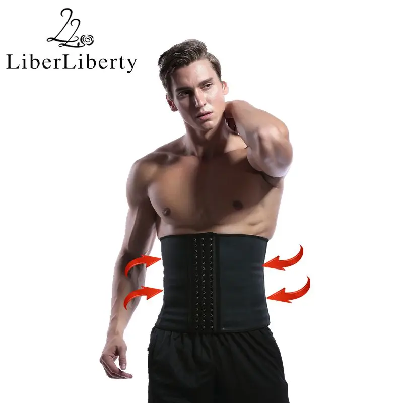 Body Shaper Men Slimming Belt Belly Corset Latex Body Slimming Tummy
