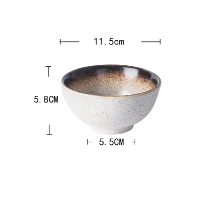 Японская фарфоровая чаша посуда бытовая рисовая лапша суп круглые чаши креативные винтажные пигментированные домашний Декор Ретро коллекция - Цвет: Mocha