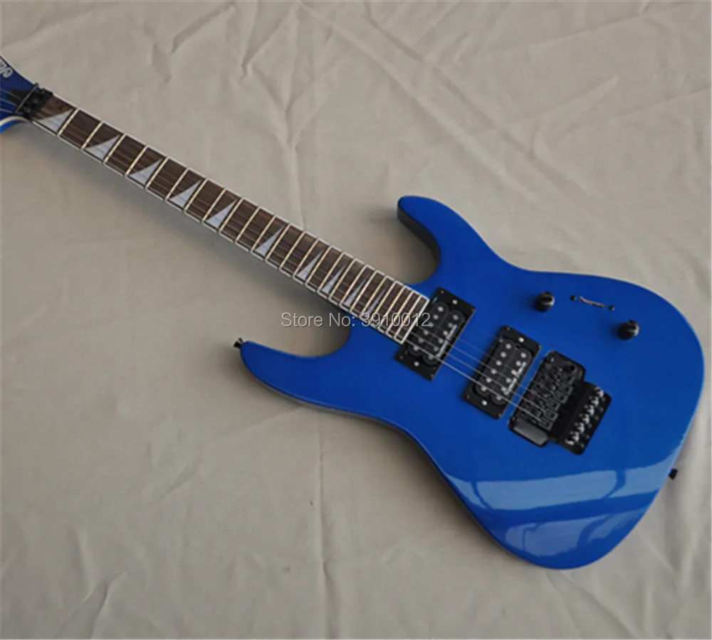 

2018NEW!Chinese Factory Custom new Metal Blue Finish Jackson Electric Guitars With Black Floyd Rose Tremolo For Sale Free Shipp