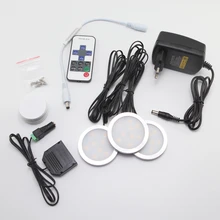 3 шт./компл.) 3*2 Вт светодиодный свет под кабинет Точечный светильник с регулируемой яркостью, DC12V светодиодный под кабинет освещения Точечный светильник для Кухня