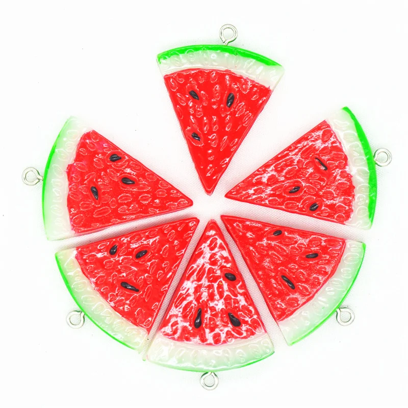 

10PCS 26mmX36mm Resin Watermelon Cabochons|Resin Fruit Decoration Miniatures|Resin DIY Crafting Charms