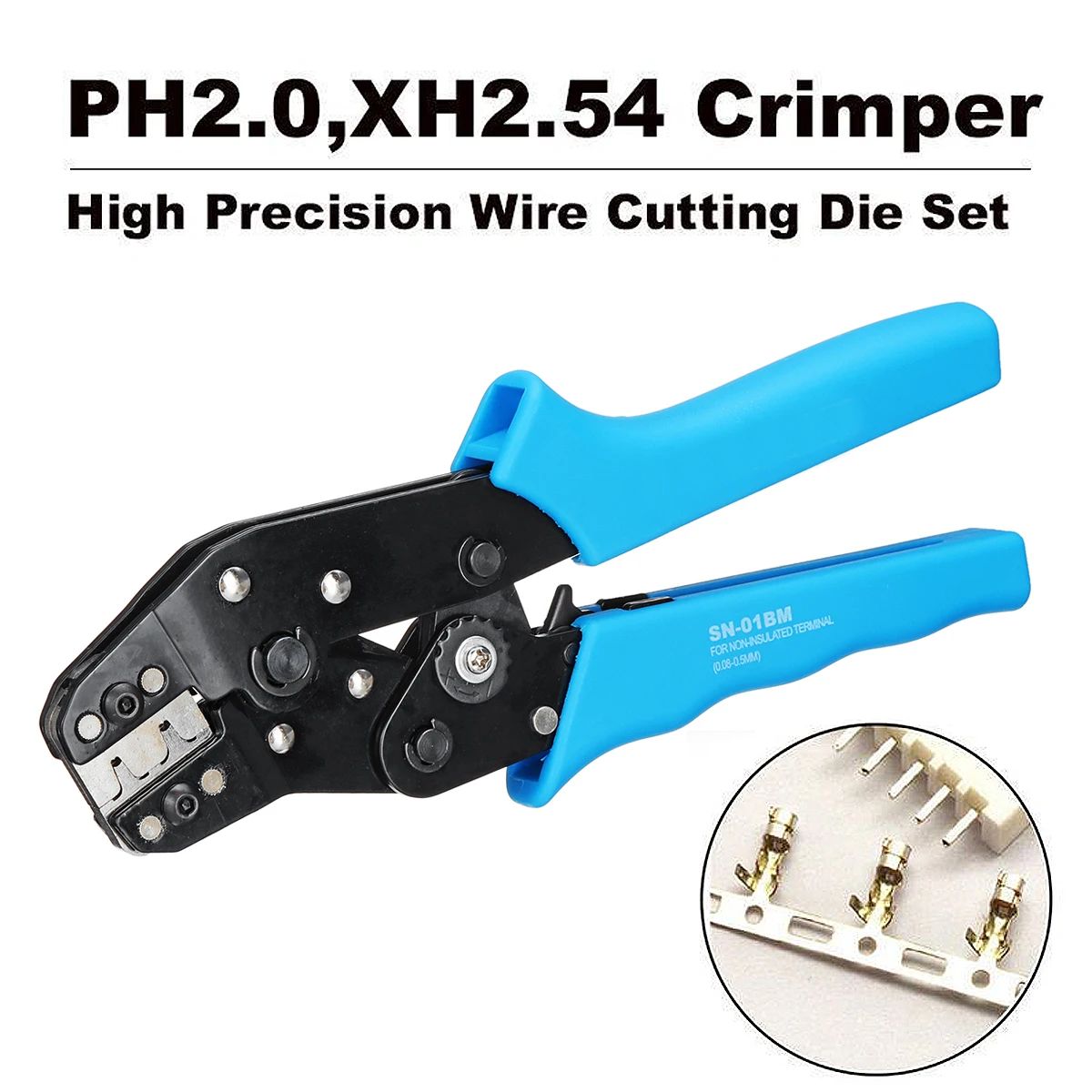 

SN-01BM Terminal Wire Cable Crimping Pliers Tool for Dupont PH2.0 XH2.54 AMG28-20 KF2510 JST Hand Tool Plier Crimper