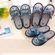 2016 weichen boden baumwolle cartoon 3d katze hausschuhe für frauen hausschuhe männer slipper 3 farben pantuflas pantufas pantofole donna heiß