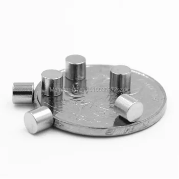 

500pcs Strong Round Dia 4mm x 5mm N35 Rare Earth Neodymium Magnet Art Craft Fridge 4x5mm