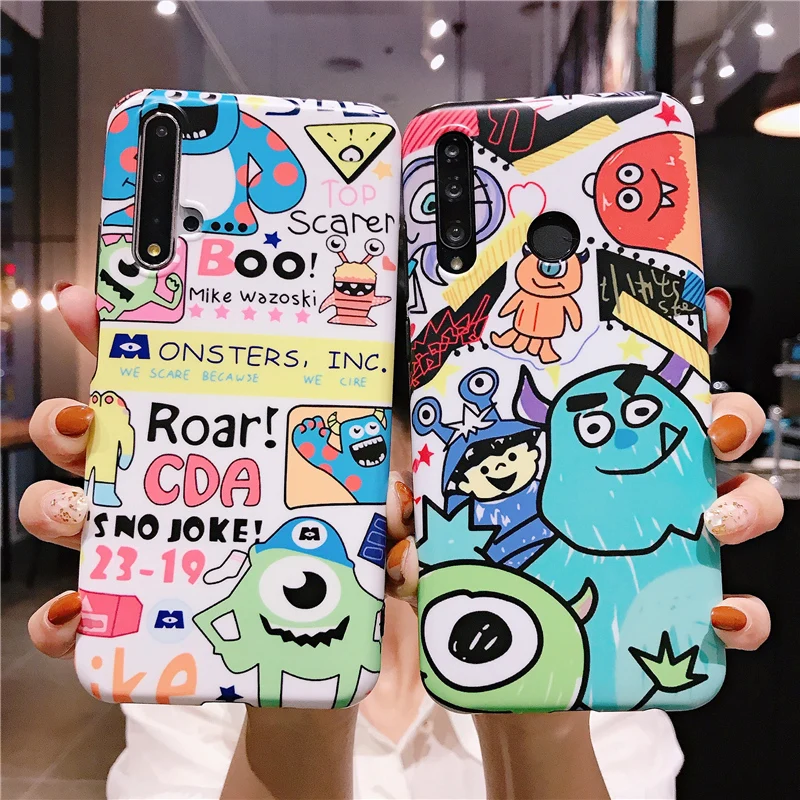 

Cute Funny Mike Sullivan Monsters Soft Matte Case For Huawei P30 Pro P20 Mate 20 nova 4 4e honor 20 pro Cartoon Silicone Cover