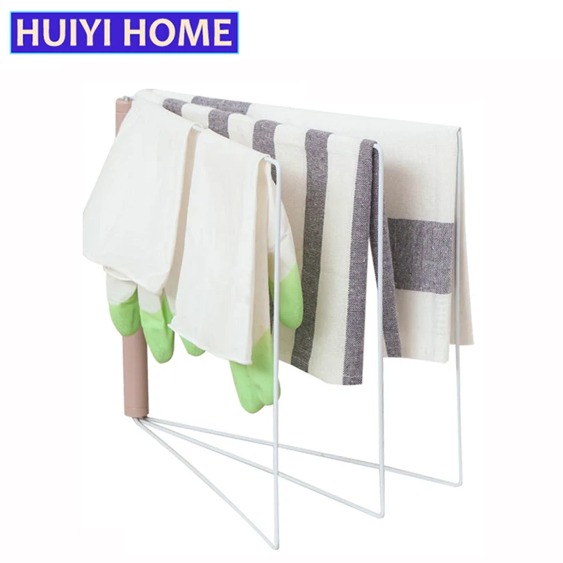 

Bathroom Towel Rack Kitchen Upright Foldable Cleaning Cloth Shelf EGN452